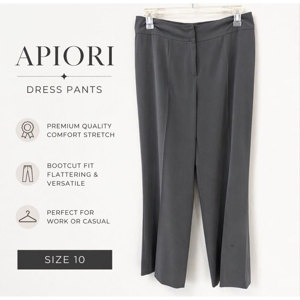 APRIORI LIGHTWEIGHT GRAY WIDE LEG PANTS SLACKS SIZE 12
